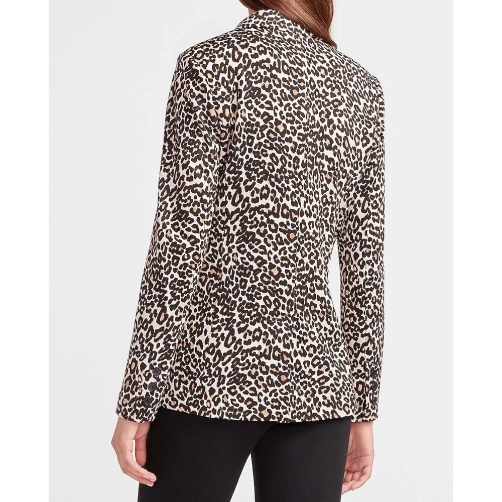 Express Leopard Boyfriend Blazer NWT Small - Picture 2 of 8